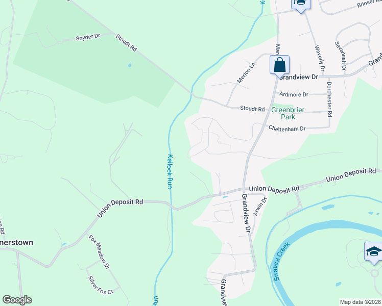 map of restaurants, bars, coffee shops, grocery stores, and more near 140 Woods Edge Drive in Hummelstown