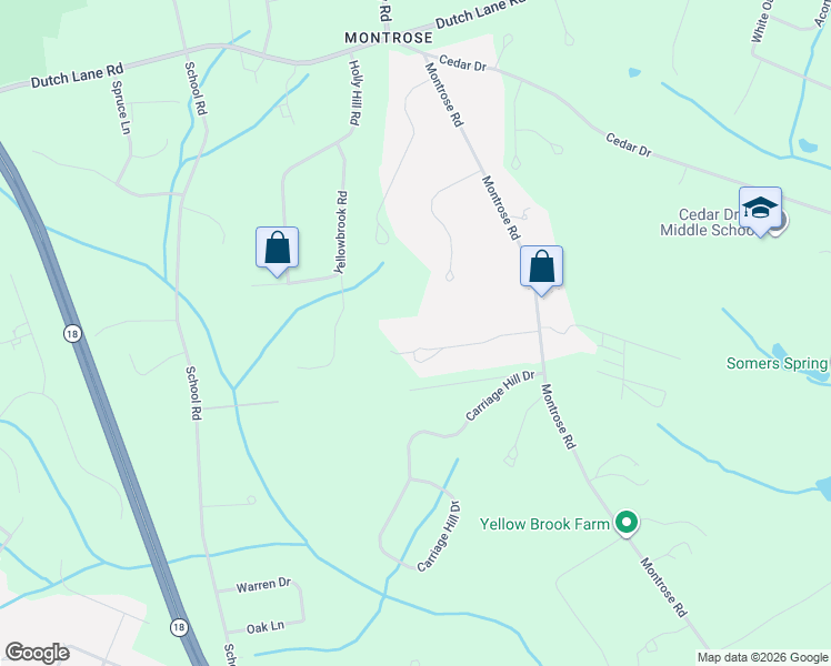 map of restaurants, bars, coffee shops, grocery stores, and more near 27 Westgate Court in Monmouth County