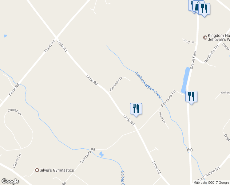 map of restaurants, bars, coffee shops, grocery stores, and more near 102 Alexander Drive in Perkiomenville