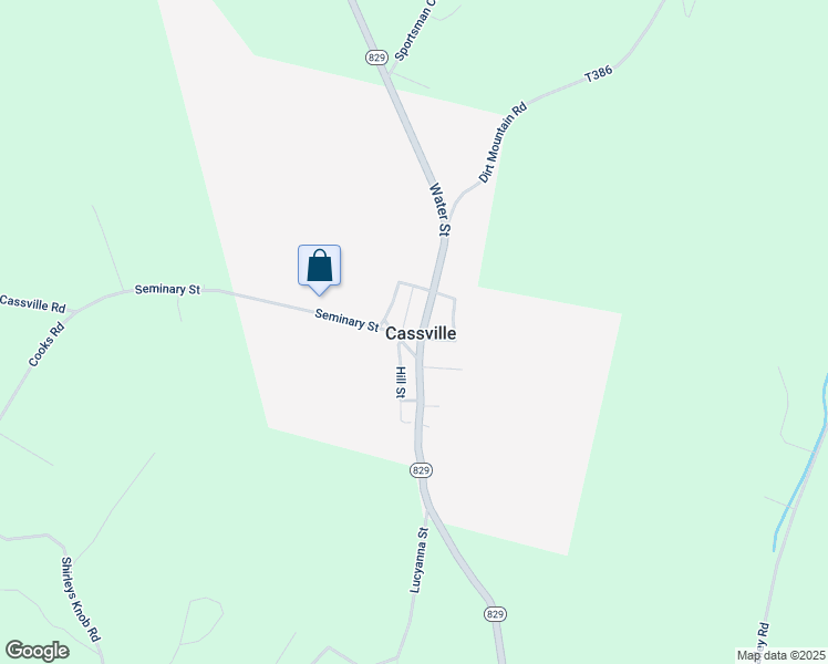 map of restaurants, bars, coffee shops, grocery stores, and more near 288 Water Street in Cassville