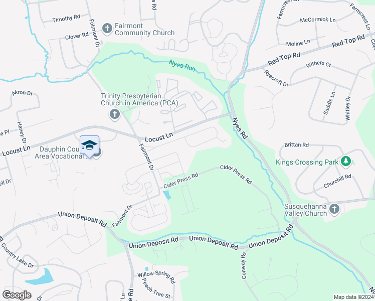 map of restaurants, bars, coffee shops, grocery stores, and more near 6290 Spring Knoll Drive in Harrisburg