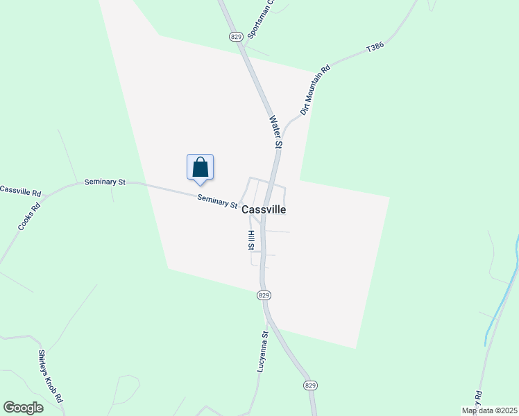 map of restaurants, bars, coffee shops, grocery stores, and more near 288 Water Street in Cassville