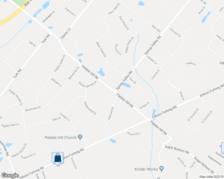map of restaurants, bars, coffee shops, grocery stores, and more near 885 Pebble Hill Road in Doylestown