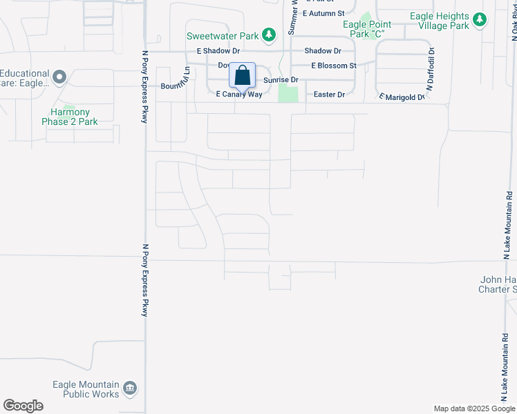 map of restaurants, bars, coffee shops, grocery stores, and more near 1859 Harlequin Avenue in Eagle Mountain