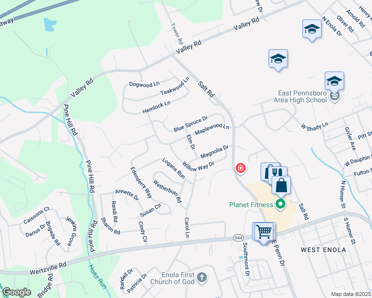 map of restaurants, bars, coffee shops, grocery stores, and more near 24 Box Elder Court in Cumberland County
