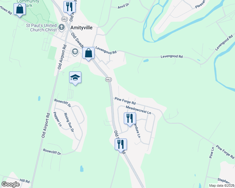 map of restaurants, bars, coffee shops, grocery stores, and more near 9 Pine Forge Road in Douglassville