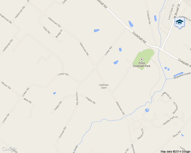 map of restaurants, bars, coffee shops, grocery stores, and more near 282 Allentown Rd in Souderton