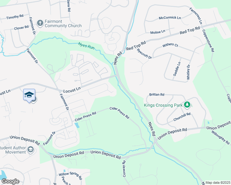 map of restaurants, bars, coffee shops, grocery stores, and more near 1518 Spring Knoll Court in Harrisburg