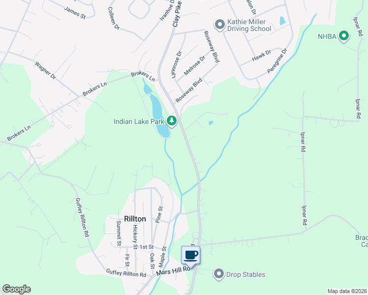 map of restaurants, bars, coffee shops, grocery stores, and more near 2792 Clay Pike in Irwin