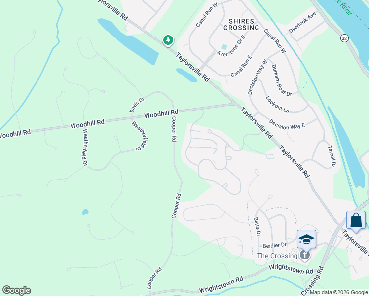 map of restaurants, bars, coffee shops, grocery stores, and more near 15 Tankard Lane in Washington Crossing