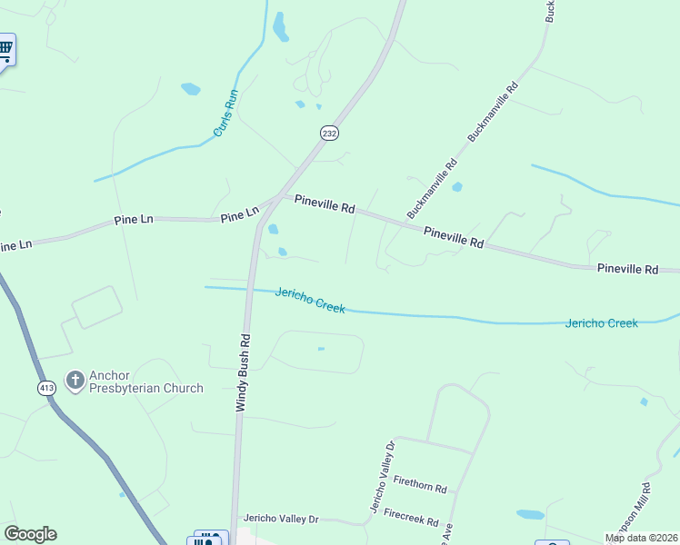 map of restaurants, bars, coffee shops, grocery stores, and more near 260 Pineville Road in New Hope