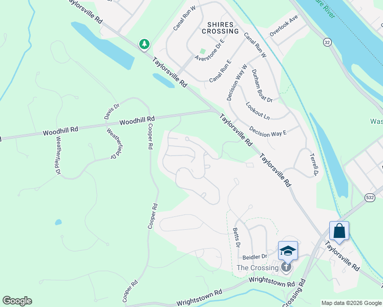map of restaurants, bars, coffee shops, grocery stores, and more near 30 Heritage Hills Drive in Washington Crossing