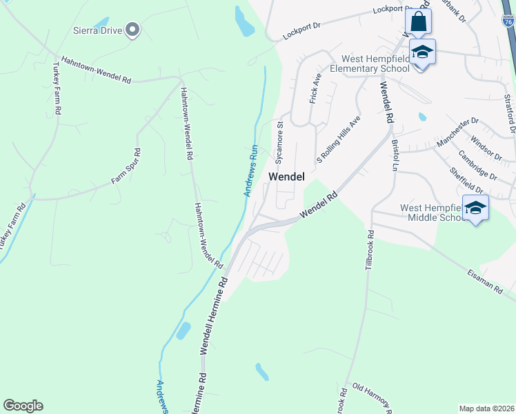 map of restaurants, bars, coffee shops, grocery stores, and more near 107 Sycamore Street in Jeannette