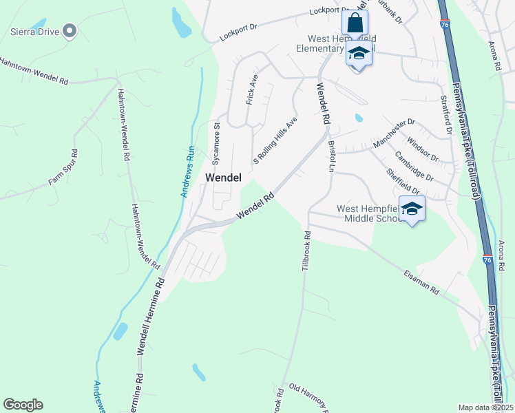 map of restaurants, bars, coffee shops, grocery stores, and more near 371 State Route 3069 in Irwin