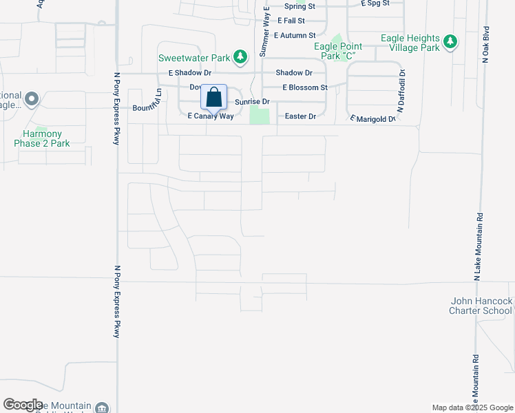 map of restaurants, bars, coffee shops, grocery stores, and more near 3245 Gray Wolf Lane in Eagle Mountain