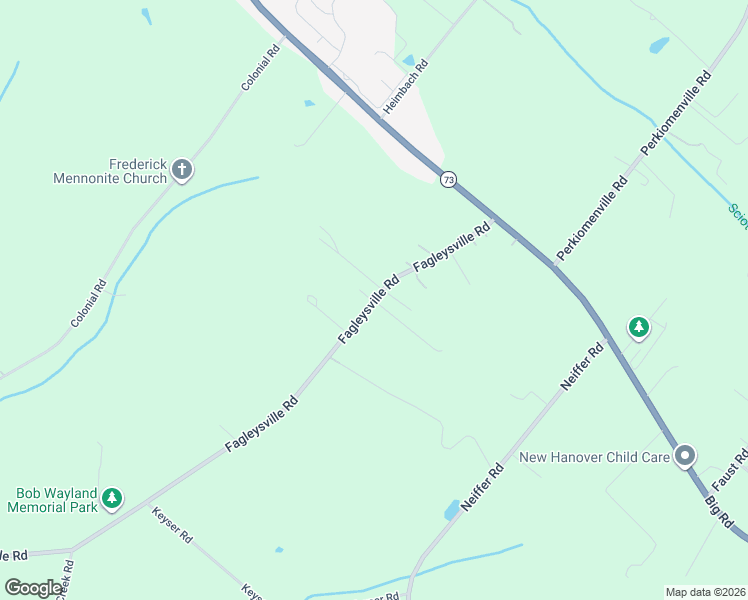 map of restaurants, bars, coffee shops, grocery stores, and more near 558 Fagleysville Road in Perkiomenville