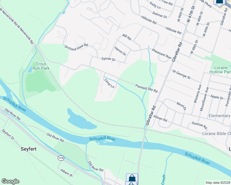 map of restaurants, bars, coffee shops, grocery stores, and more near 309 Forest Hill Circle in Reading
