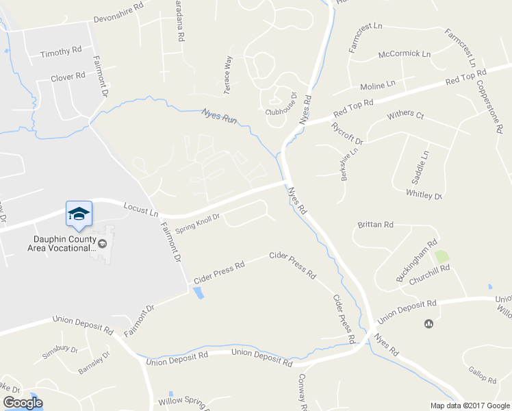 map of restaurants, bars, coffee shops, grocery stores, and more near 6197 Spring Knoll Drive in Harrisburg