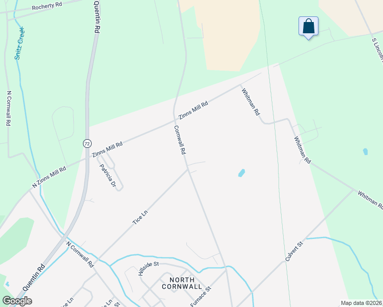 map of restaurants, bars, coffee shops, grocery stores, and more near 2250 Cornwall Road in Lebanon