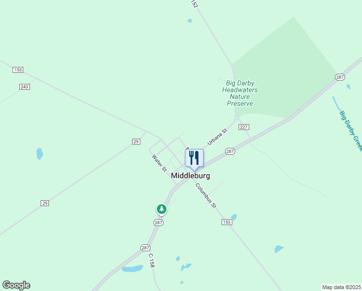 map of restaurants, bars, coffee shops, grocery stores, and more near 10424 North Street in Middleburg