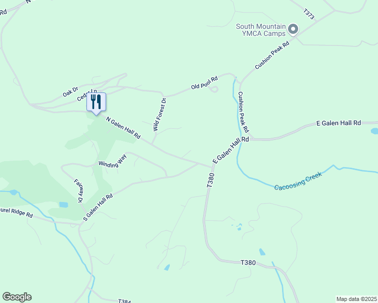 map of restaurants, bars, coffee shops, grocery stores, and more near 724 North Galen Hall Road in Wernersville