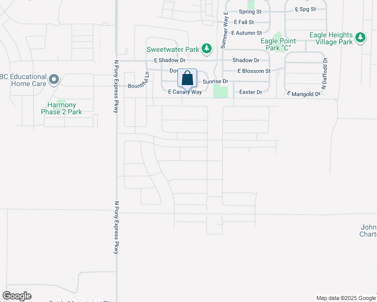 map of restaurants, bars, coffee shops, grocery stores, and more near 1808 East Bison Drive in Eagle Mountain