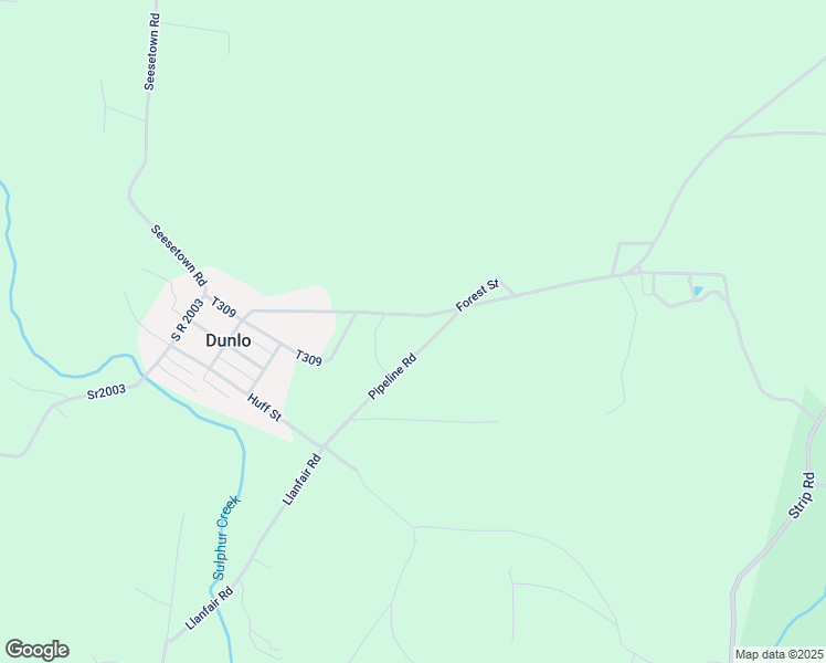 map of restaurants, bars, coffee shops, grocery stores, and more near Pipeline Road in Sidman