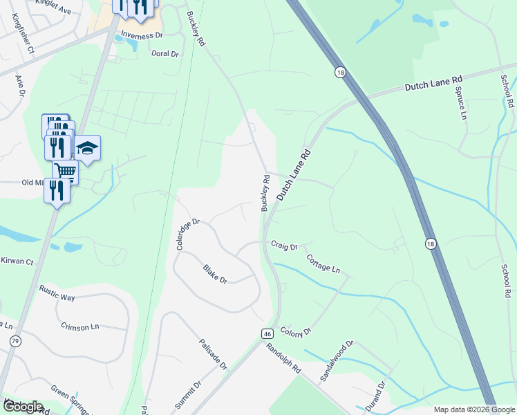 map of restaurants, bars, coffee shops, grocery stores, and more near 11 Austen Court in Marlboro