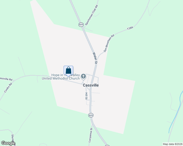 map of restaurants, bars, coffee shops, grocery stores, and more near 31-33 Cherry Street in Cassville