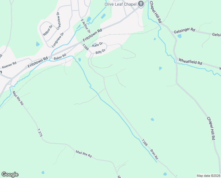 map of restaurants, bars, coffee shops, grocery stores, and more near 123 Bran Road in Sinking Spring