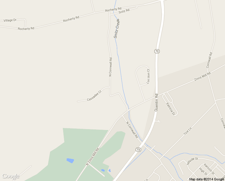 map of restaurants, bars, coffee shops, grocery stores, and more near 80 North Cornwall Road in Lebanon