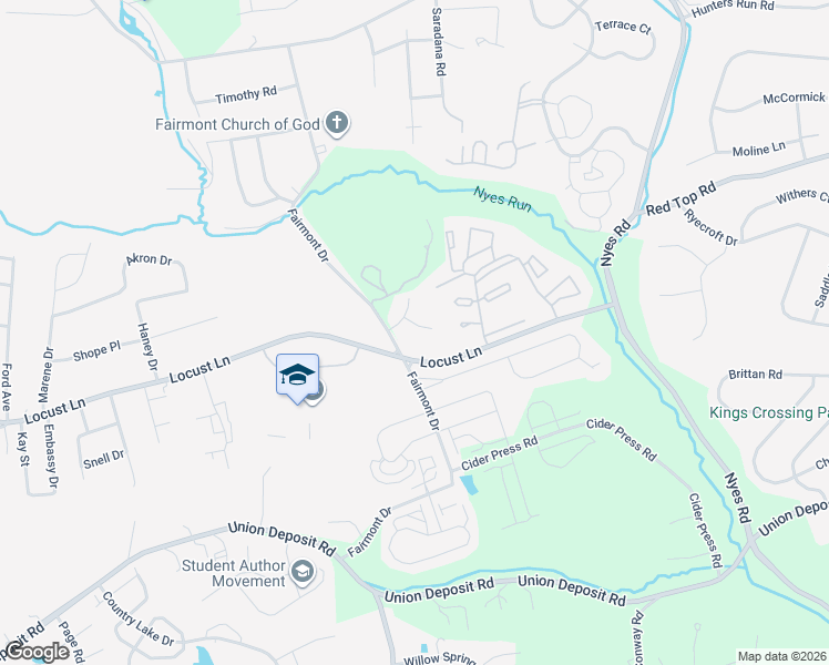map of restaurants, bars, coffee shops, grocery stores, and more near 6105 Fireside Circle in Harrisburg