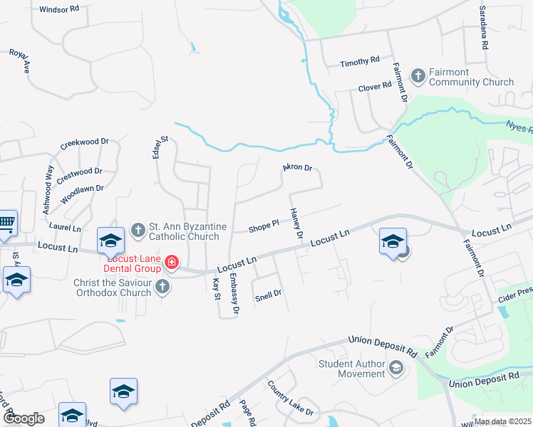 map of restaurants, bars, coffee shops, grocery stores, and more near 5884 Shope Place in Harrisburg