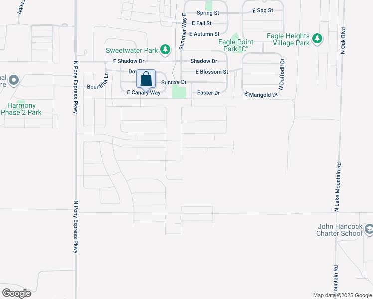 map of restaurants, bars, coffee shops, grocery stores, and more near 1986 Porcupine Drive in Eagle Mountain