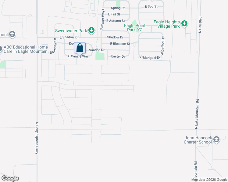 map of restaurants, bars, coffee shops, grocery stores, and more near 2060 E Porcupine Drive in Eagle Mountain