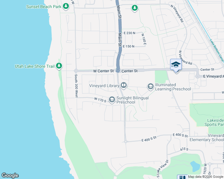 map of restaurants, bars, coffee shops, grocery stores, and more near 35 West Syracuse Road in Orem