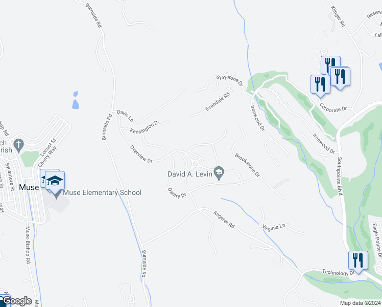map of restaurants, bars, coffee shops, grocery stores, and more near 1414 Deer Creek Crossing Drive in McMurray