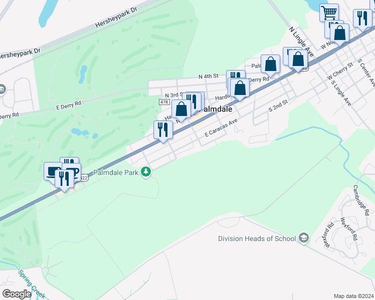 map of restaurants, bars, coffee shops, grocery stores, and more near Jo Mar Court in Dauphin County