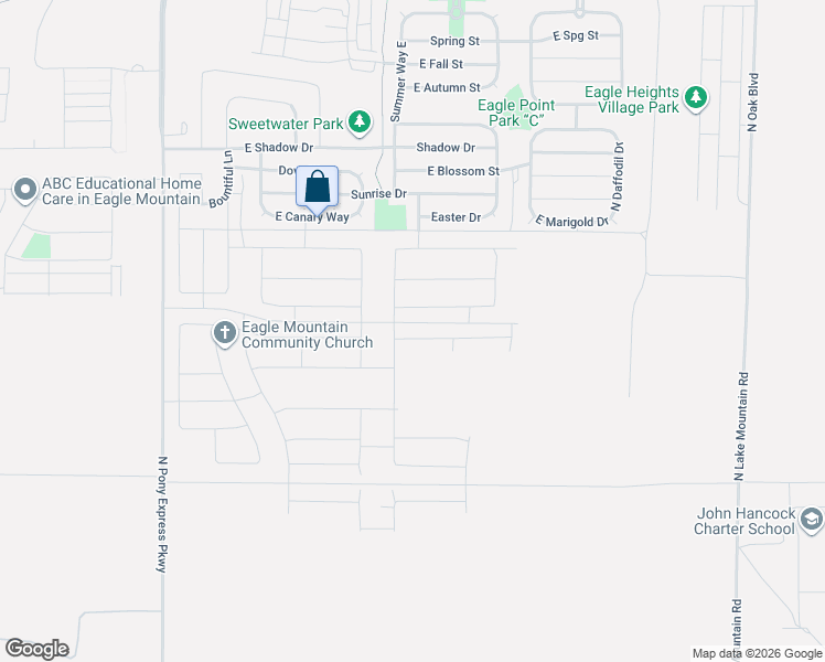 map of restaurants, bars, coffee shops, grocery stores, and more near 1997 Porcupine Drive in Eagle Mountain