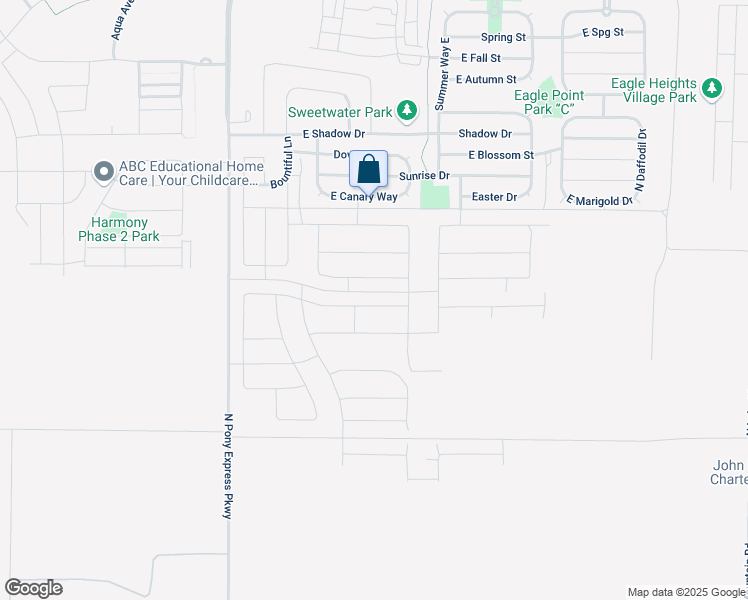 map of restaurants, bars, coffee shops, grocery stores, and more near 1803 East Bison Drive in Eagle Mountain