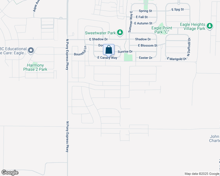 map of restaurants, bars, coffee shops, grocery stores, and more near 1803 East Bison Drive in Eagle Mountain