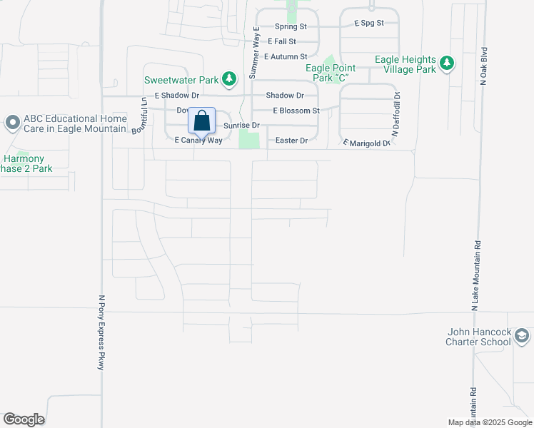 map of restaurants, bars, coffee shops, grocery stores, and more near 2011 Porcupine Drive in Eagle Mountain