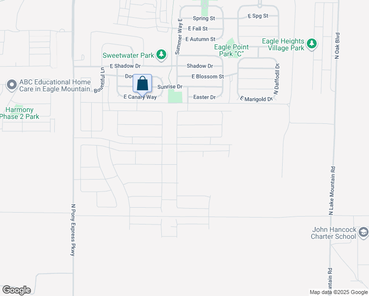 map of restaurants, bars, coffee shops, grocery stores, and more near 1997 Porcupine Drive in Eagle Mountain