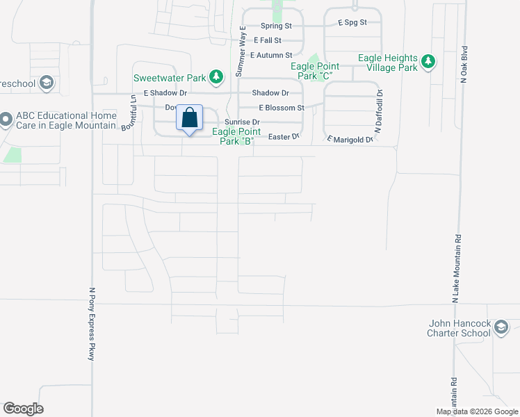 map of restaurants, bars, coffee shops, grocery stores, and more near 2035 E Porcupine Drive in Eagle Mountain