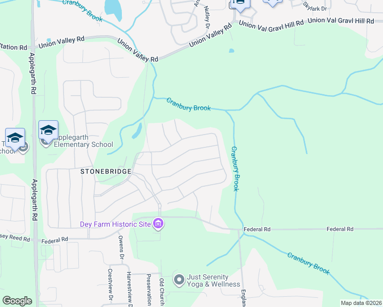 map of restaurants, bars, coffee shops, grocery stores, and more near 82 Cobblestone Boulevard in Monroe Township