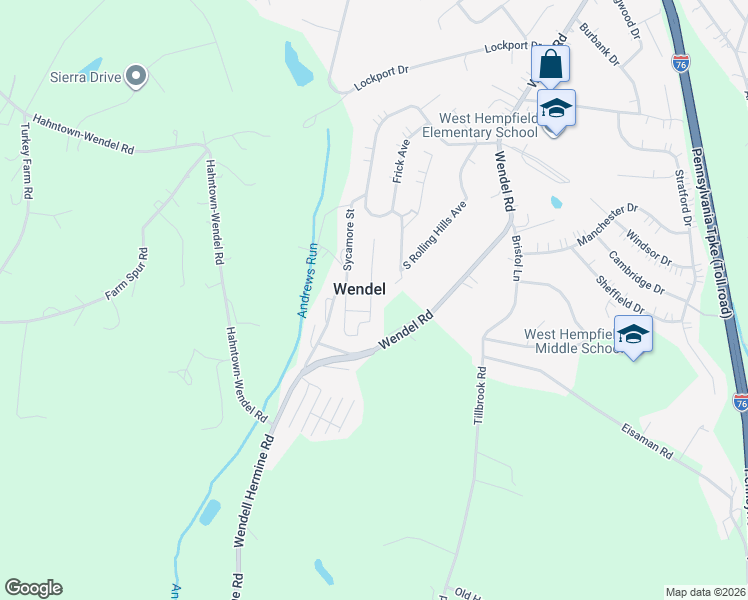 map of restaurants, bars, coffee shops, grocery stores, and more near in Wendel