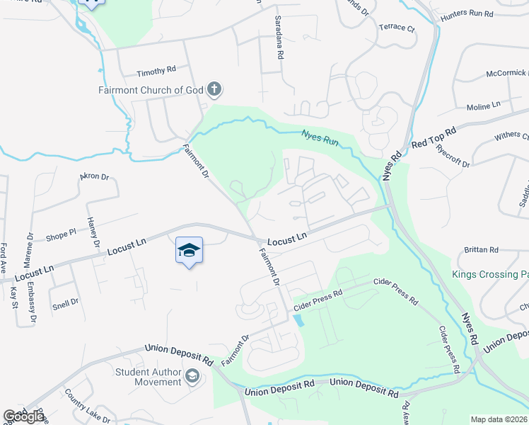 map of restaurants, bars, coffee shops, grocery stores, and more near 6109 Embers Lane in Harrisburg