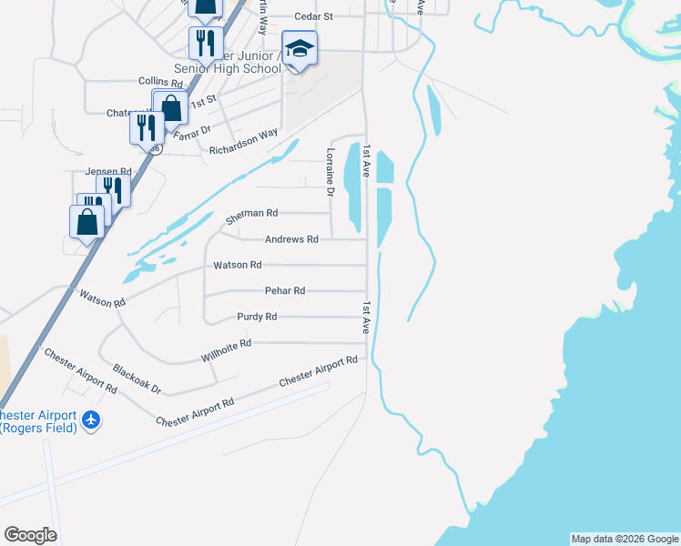 map of restaurants, bars, coffee shops, grocery stores, and more near 485-787 Watson Road in Westwood