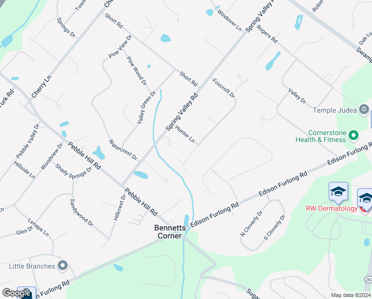 map of restaurants, bars, coffee shops, grocery stores, and more near 112 Foxcroft Drive in Furlong