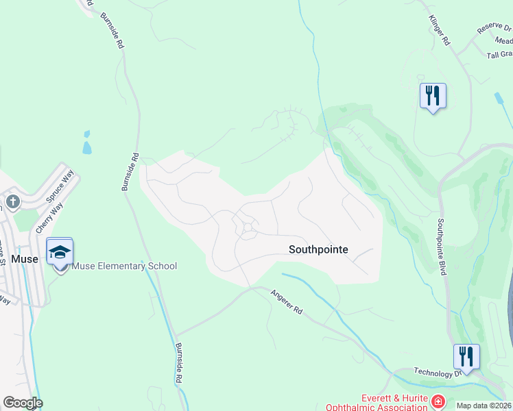 map of restaurants, bars, coffee shops, grocery stores, and more near 1414 Deer Creek Crossing Drive in McMurray